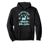 The Earth Has Music Deer Silhouette Nature Quote Apparel Pullover Hoodie