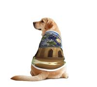 The Earth in The Mysterious Church Dog Shirt Vest Dog Clothes- Breathable Cooling for Big Dogs, Sun Protection Comfort Wear for Golden Retriever, Husky, Alaska Outdoor Activities 5X-Large