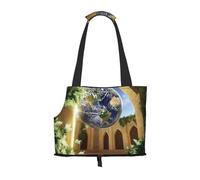 The Earth in The Mysterious Church Pet Tote Bag Foldable Handbag Carrier for Small Dogs Cats Puppy Portable Travel Shoulder