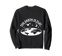 The Earth Is Flat - Conspiracy Theory, Tin Hat, World Peace Sweatshirt