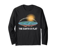 The Earth is Flat Funny Science Theory Meme Long Sleeve T-Shirt