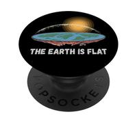 The Earth Is Flat Funny Science Theory Meme PopSockets Adhesive PopGrip