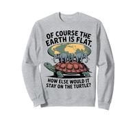 The Earth Is Flat How Else Would It Stay On The Turtle Sweatshirt