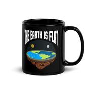 The Earth is Flat Novelty Mug - Flat Earth Coffee Mug Conspiracy Theory Gift Tea Cup Space - 11 oz