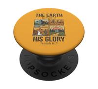 The Earth Is Full of His Glory - Isaiah 6:3 Retro Nature PopSockets Adhesive PopGrip