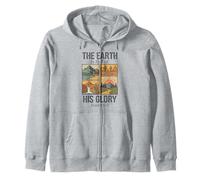 The Earth Is Full of His Glory - Isaiah 6:3 Retro Nature Zip Hoodie