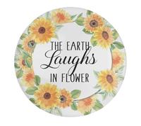 The Earth Laughs In Flower Glass Strong Magnetic Refrigerator Magnet Fridge Sticker Greenery Floral Wreath Refrigerator Magnets Photos Home Decorations Gift Set for Home 4 PCS
