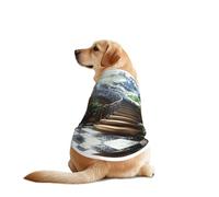 The Earth on The Stairs Dog Shirt Vest Dog Clothes- Breathable Cooling for Big Dogs, Sun Protection Comfort Wear for Golden Retriever, Husky, Alaska Outdoor Activities XX-Large
