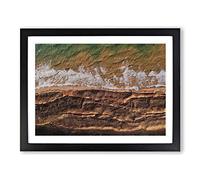The Earth Tones Modern Art Framed Print | A3 Black Framed Wall Art | Ready to Hang | Modern Nature Picture | Living Room Bedroom Lounge Office