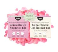 The Earthling Co. Moisturizing Peptide Shampoo & Conditioner Bar Set For Hair Growth, Strength, Repair & Split Ends - Sulfate & Paraben Free for Dryness, Damage & Frizz - Made in USA (Rosy Jasmine)