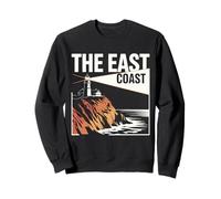 The East Coast Lighthouse Cliff Ocean Scenic View Sweatshirt