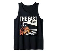 The East Coast Lighthouse Cliff Ocean Scenic View Tank Top