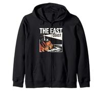 The East Coast Lighthouse Cliff Ocean Scenic View Zip Hoodie