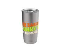 The Easter Bunny is My Roommate Holiday Spring Bunny Fan Stainless Steel Insulated Tumbler