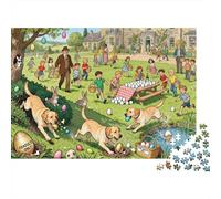 The Easter Egg Hunt Hound Takeover Wooden Jigsaw Puzzle Waterproof 1000 Piece Puzzles for Adults Fun Educational Games