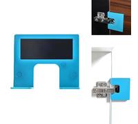 The Easy Hinge Mate-Your Quick Fix for Door Installation, Door Jamb Hinge Jig, Adjustable Accurate Guide for Hinges Cutting, Home Drawer Woodworking Exterior Tool Fits Most Doors (Blue 1 Pc)