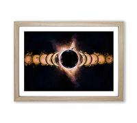 The Eclipse in Abstract Framed Print | A2 Oak Framed Wall Art | Ready to Hang | Abstract Fantasy Picture | Living Room Bedroom Lounge Office