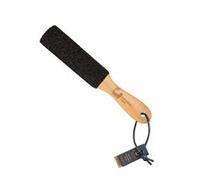 Natural Pumice Foot File Hard Skin Remover for Women and Men - Curved Style Black Colour Callus & Dead Skin Remover for Feet with Wood Handle