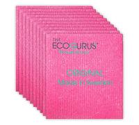 The EcoGurus Swedish Dishcloths for Kitchen, Highly Absorbent Natural Swedish Dish Towels, Cellulose Sponge Cloth - Pink