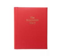The Economist Diaries 2024 Diary and Business Planner - Day a Page Desk Diary with Luxury Leather Cover - Red
