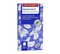 THE EDEN PROJECT 60 Decaf Italian Espresso Coffee Pods Compatible with Nespresso Original - Premium Arabica, Rainforest Alliance Certified, Climate Neutral, Home Compostable Capsules (6 x 10 Pack)