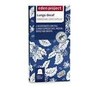 THE EDEN PROJECT Plastic Free Nespresso Compatible Coffee Capsules Italian Lungo Decaf RFA Compostable Biodegradable Climate Neutral 120 capsules 12 packs of 10