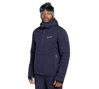 The Edge Men's Panorama Ski Jacket with Baffled Insulated Construction, Goggle and Ski Pass Pockets and Internal Snow Skirt, Mens' Winter Jacket (UK, Alpha, M, Regular, Regular, Navy)