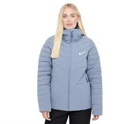 The Edge Women's Kimberley Baffle Insulated Jacket, Water-Resistant Stretch Polyamide, Synthetic Insulation, Ski Parka with Snow Skirt and Goggle Pocket (UK, Numeric, 16, Regular, Regular, Light Blue)