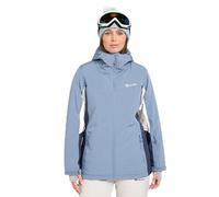 The Edge Women's Nakiska Waterproof Insulated Ski Jacket, 2-Layer Stretch Fabric, Synthetic Insulation, Regular Fit, with Snow Skirt and Goggle Pocket (UK, Numeric, 14, Regular, Regular, Blue)