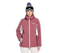 The Edge Women's Nakiska Waterproof Insulated Ski Jacket, 2-Layer Stretch Fabric, Synthetic Insulation, Regular Fit, with Snow Skirt and Goggle Pocket (UK, Numeric, 18, Regular, Regular, Pink)