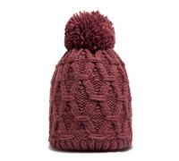 The Edge Women's Sapphire Winter Bobble Hat, Sapphire, Knitted Fabric, One Size, Faux Fur Pom-pom, Casual Style, Winter Sports (Pink)