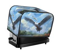 The Egrets taking off toaster cover is suitable for 2 small toaster covers with wide slots and comes with a storage pocket to meet diverse baking needs.