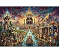 The Egyptian Creator Gods 1000 Piece Jigsaw Puzzle,Gift Idea,Adults & Kids 14+,Whimsical Challenge,Premium Cardboard,Educational Toy,Home Wall Decor,Stress Relief 52x38cm