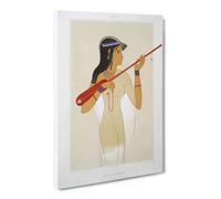 The Egyptian Mandore Player By Emile Prisse D'Avennes Canvas Print | Gallery Wrapped 30mm Frame Wall Art | 20x14 inches | Ready to Hang | Retro Picture | Living Room Bedroom Lounge Office