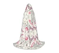 The Eiffel Tower And A Bicycle Hooded Cape For Teenagers Witch Vampire Cosplay Party Halloween Christmas Printed Long Cloak
