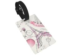 The Eiffel Tower and A Bicycle Luggage Tags Suitcases Handbag Tag Labels with Name Id Quickly Identify Travel Essential