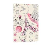 The Eiffel Tower and a Bicycle patterned signage, indoor and outdoor wall decoration, suitable for parties, bedrooms, and porches.