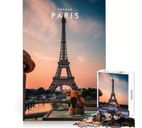The Eiffel Tower Building Jigsaw Puzzles for Adults 1000 Analytical Skill Light Recreation Tight Join (38x52cm)