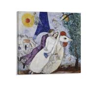 The Eiffel Tower by Marc Posters Chagall Prints Posters Canvas Wall Art Oil Paintings Deco Framed 20x20inch