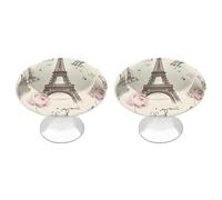 The Eiffel Tower Cabinet Knobs, 2-Pack Silver Stainless Steel Drawer Pulls with Screws, Elegant Hardware for Dressers, Kitchen,Cabinets & Desks