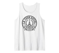 The Eiffel Tower Since 1889 Paris France Black Print Tank Top