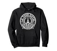 The Eiffel Tower Since 1889 Paris France White Print Pullover Hoodie