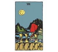 The Eight of Cups: 156 College Ruled Lined Pages (78 leaves), 5x8 Notebook, Journal, Diary, Planner featuring image of The Eight of Cups Tarot card
