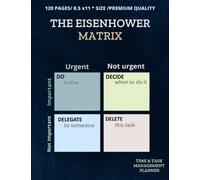 The Eisenhower Matrix Time & Task Management Planner: Daily Productivity Tracker for Organizing Project, Urgent-Important Matrix Notebook, Set and ... In Your Life/120 Pages Priorities Matrix.