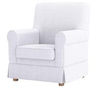 The Ektorp Jennylund Cover Replacement is Custom Made Compatible for IKEA Jennylund Chair. an Armchair Sofa Slipcover (Durable Cotton White)