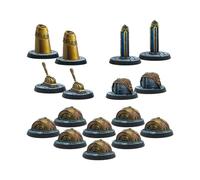 Impressions The Elder Scrolls: Call to Arms - Dwemer Markers and Tokens - 16 Piece Miniature Set, RPG Accessory