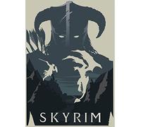 The Elder Scrolls: Skyrim. Dragonborn and Alduin Poster - 30x40 cm