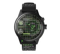 The Electricianz Crypto Edition - Men’s Watch with Patented LED Lighting System, Swiss Designed, 45 MM Stainless Steel Case, Black Rubber Strap, Black & Green Dial, Black, Modern