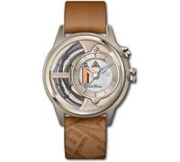 The Electricianz Nomad Z - Men’s Watch with Patented LED Lighting System, Swiss Designed, Stainless Steel Case, Leather Strap, Brown, 45MM, Modern