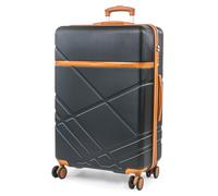The Elegant Eton Hardshell Wheeled Matching Luggage Suitcase TSA Locks London Fog Black Small